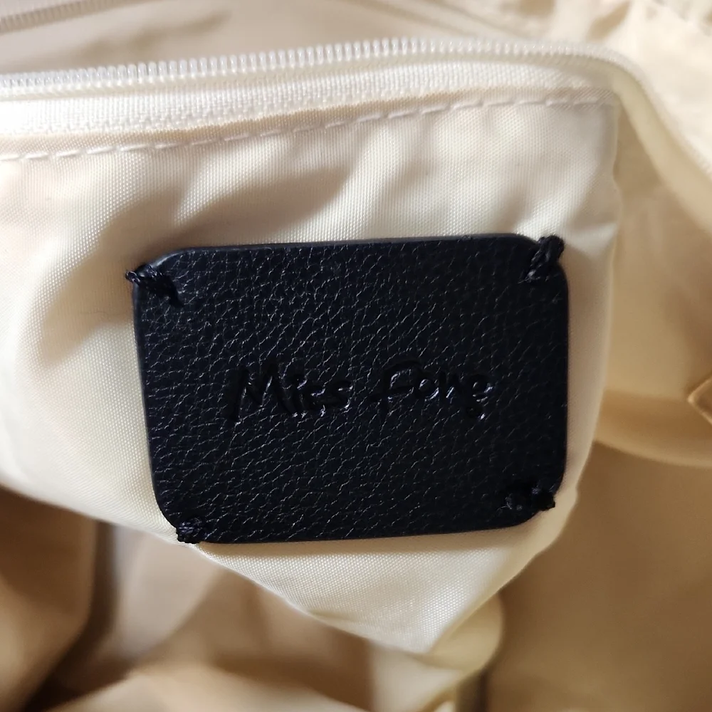 Miss Fong Black Baby Bag with Gold Accents